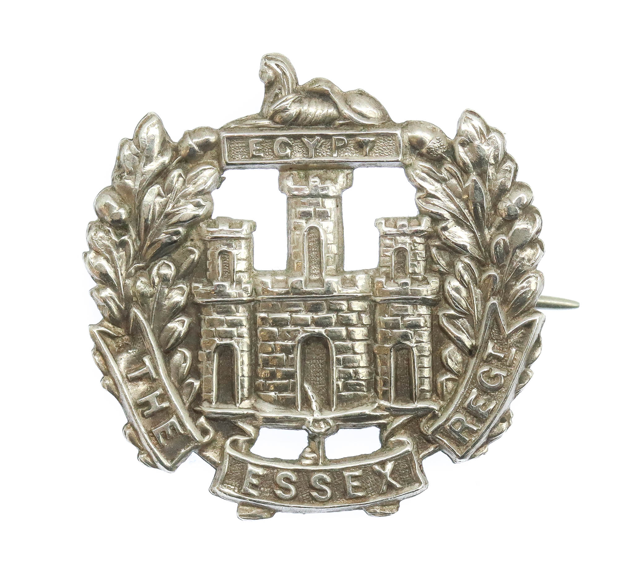 WWI Essex Regiment 1916 Hallmarked Silver Sweetheart Brooch