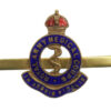 Royal Army Medical Corps (R.A.M.C.) Brass & Enamel Sweetheart Brooch - King's Crown
