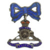 Royal Artillery Silver & Enamel Bow Suspension Sweetheart Brooch