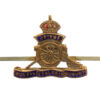 Royal Artillery Brass & Enamel Sweetheart Brooch/Tie Pin - King's Crown