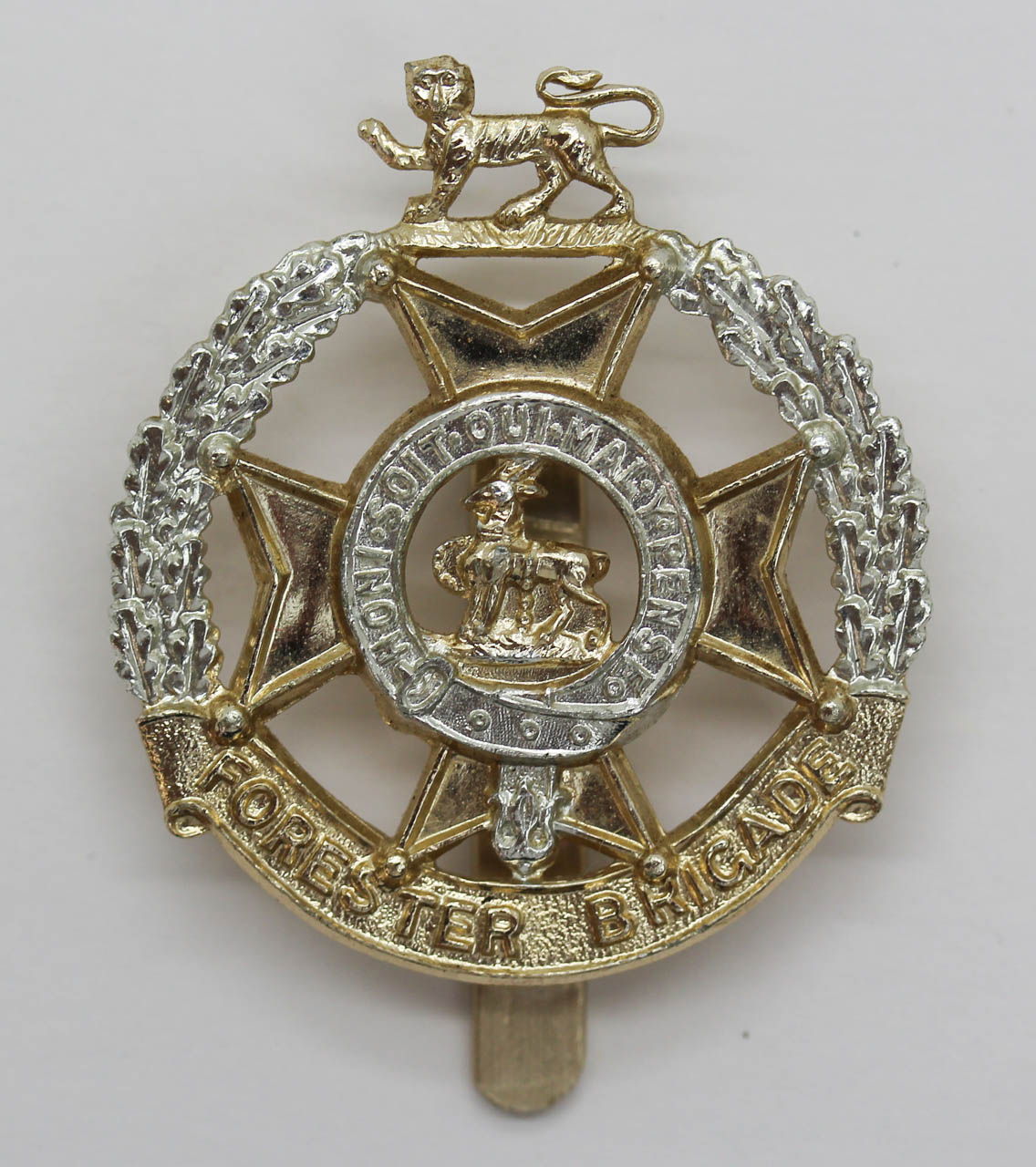 Forester Brigade Anodised (Staybrite) Cap Badge