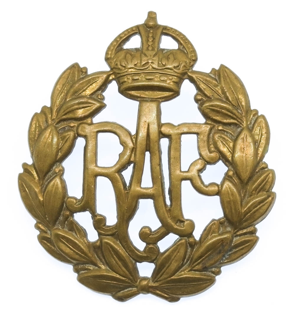 Royal Air Force (R.A.F.) Cap Badge - King's Crown