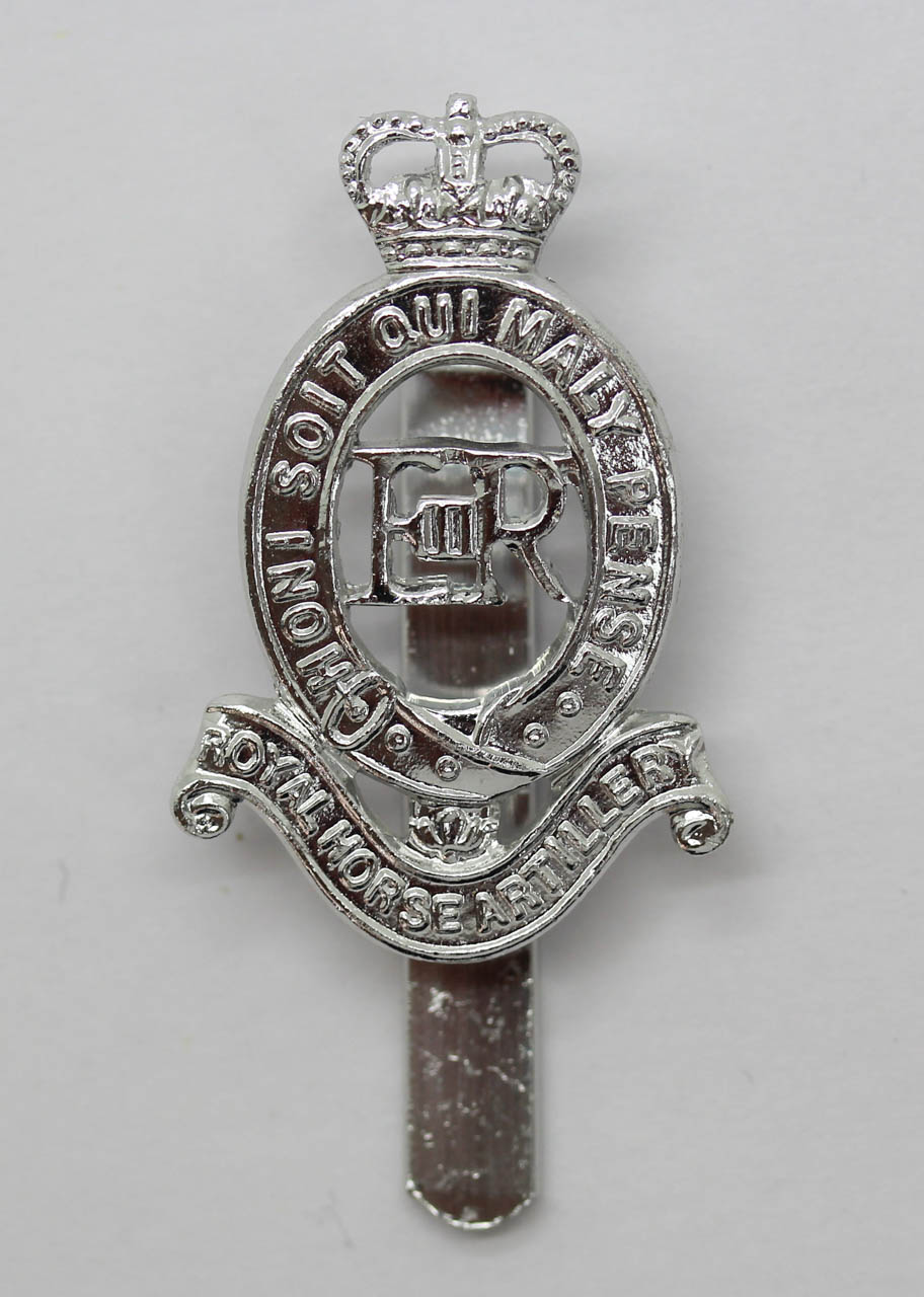 Royal Horse Artillery (R.H.A.) Anodised (Staybrite) Cap Badge