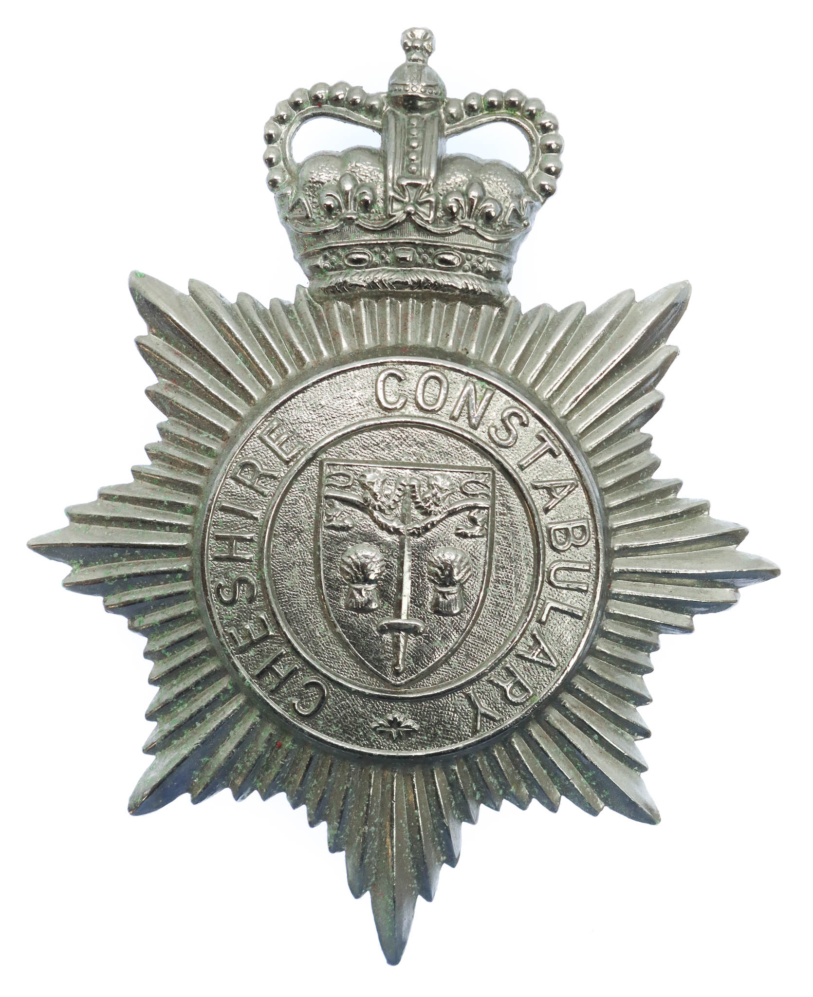 Cheshire Constabulary Helmet Plate - Queen's Crown