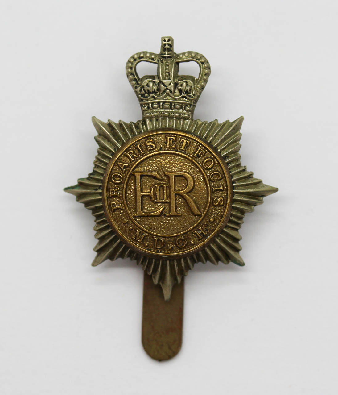 47th (Middlesex Yeomanry) Signal Squadron Cap Badge - Queen's Crown