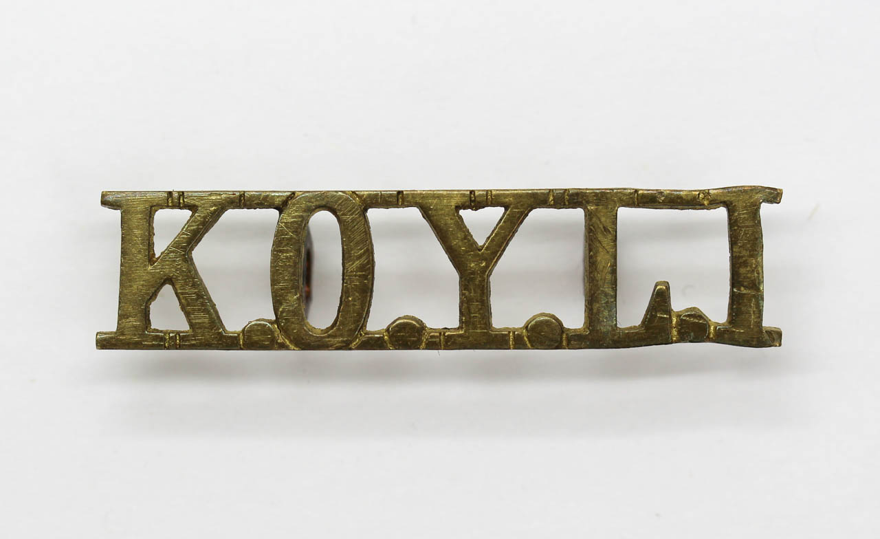 King's Own Yorkshire Light Infantry (K.O.Y.L.I.) Shoulder Title
