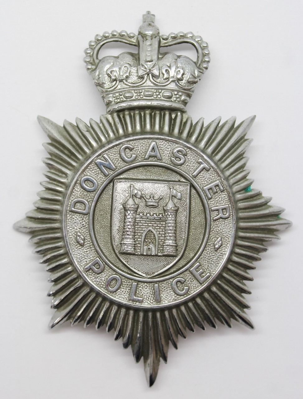 Doncaster Borough Police Helmet Plate - Queen's Crown