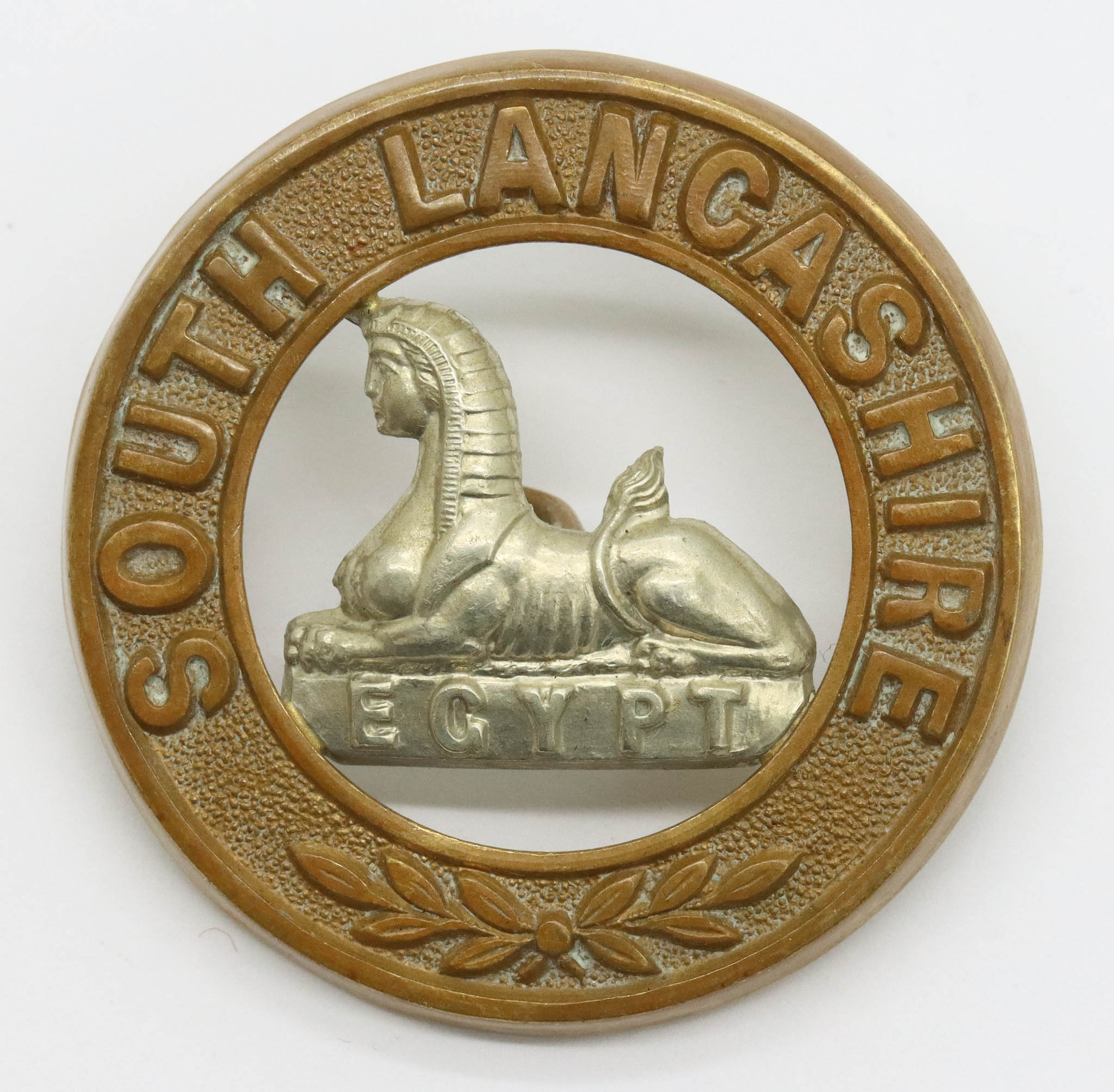 South Lancashire Regiment Bi-metal Helmet Plate Centre