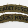 Pair of WW2 Army Cadet Force (CADET FORCE)  Cloth Shoulder Titles