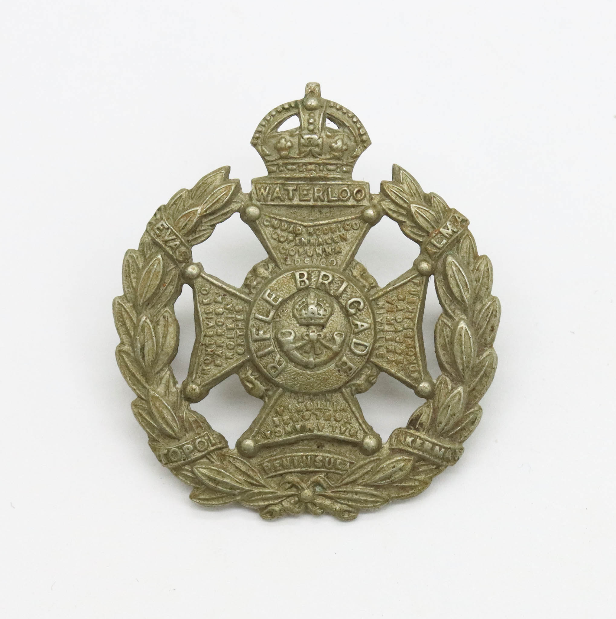 Edward VII Rifle Brigade Field Service Cap Badge