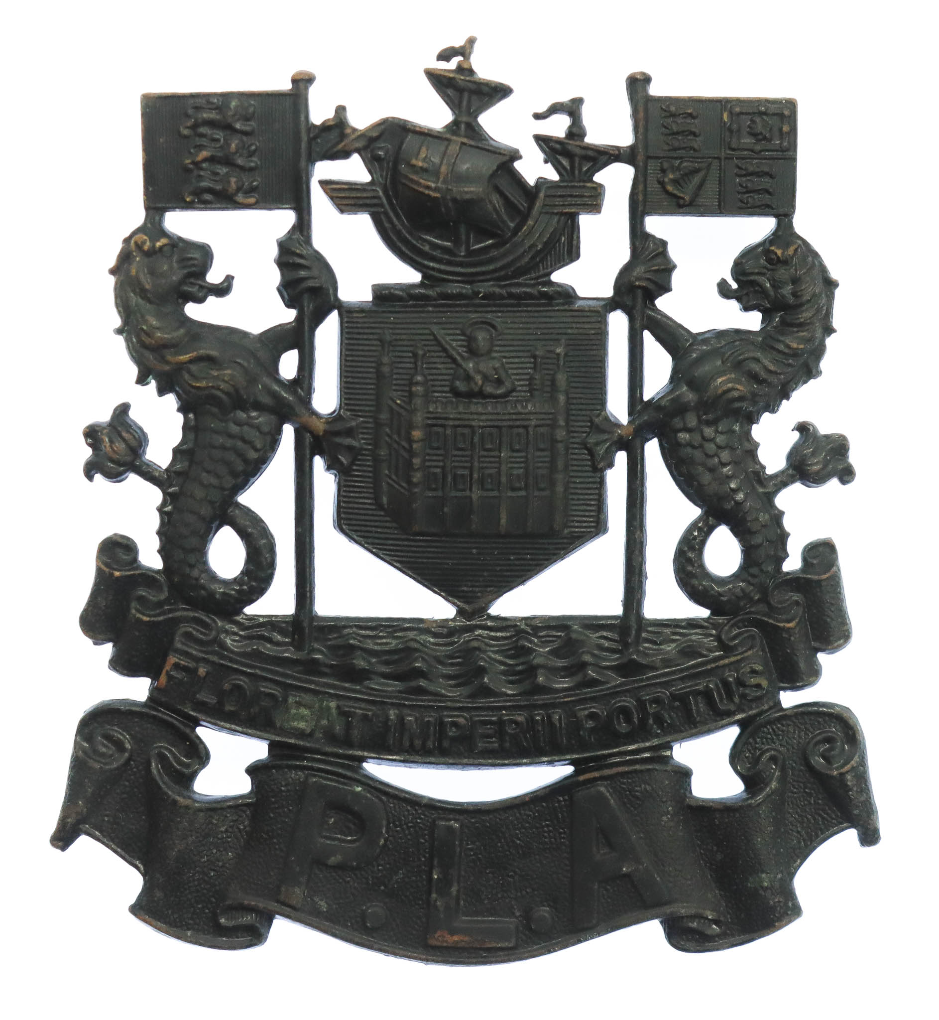 Port of London Authority Police Coat of Arms Helmet Plate