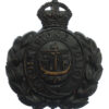 Folkestone Borough Police Wreath Helmet Plate - King's Crown