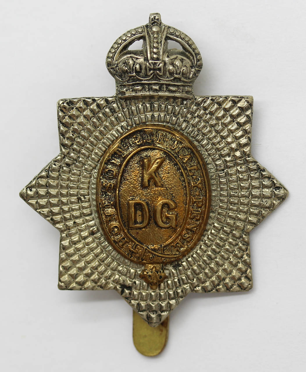1st King's Dragoon Guards Cap Badge - King's Crown