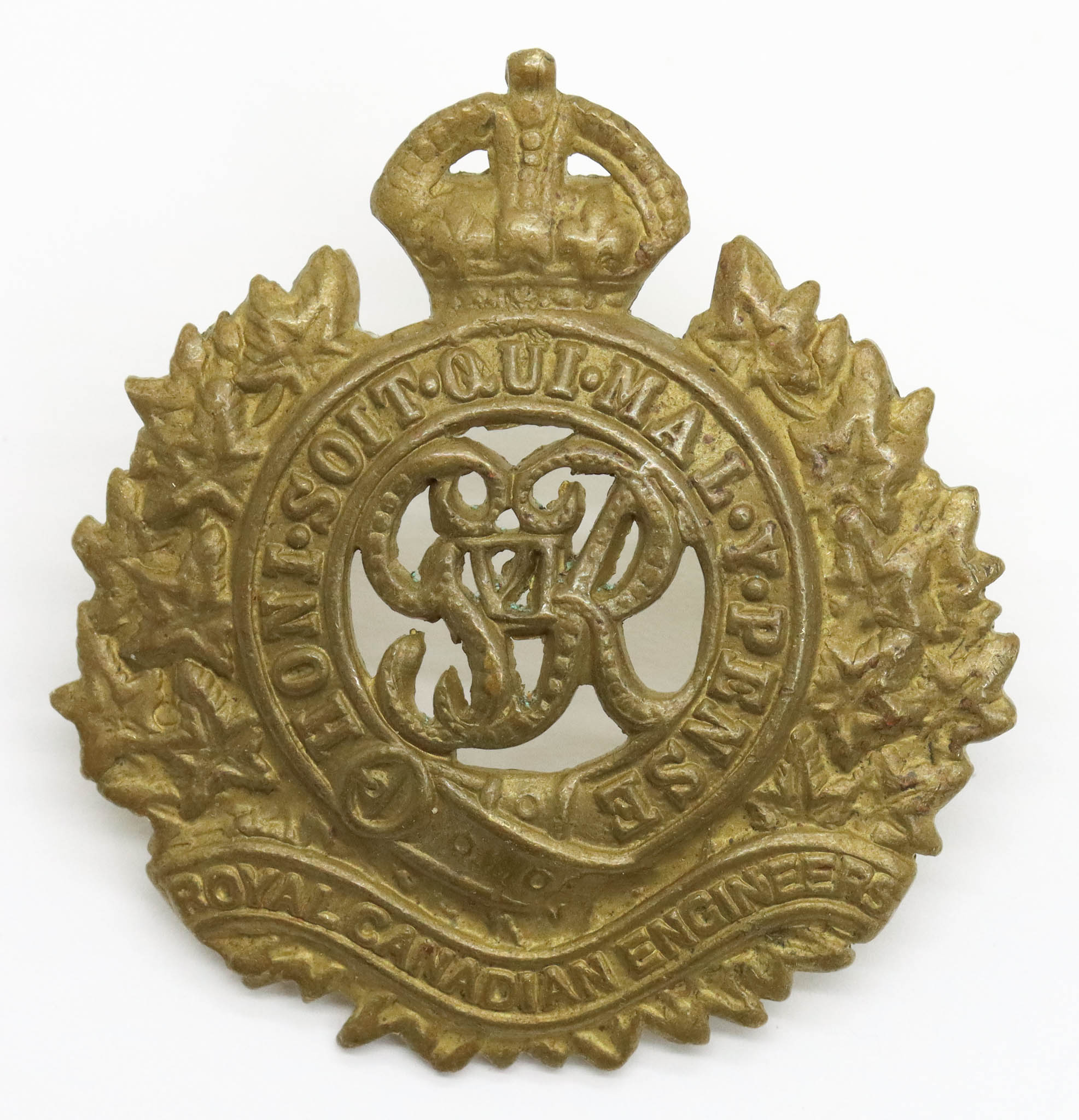 George VI Royal Canadian Engineers Cap Badge