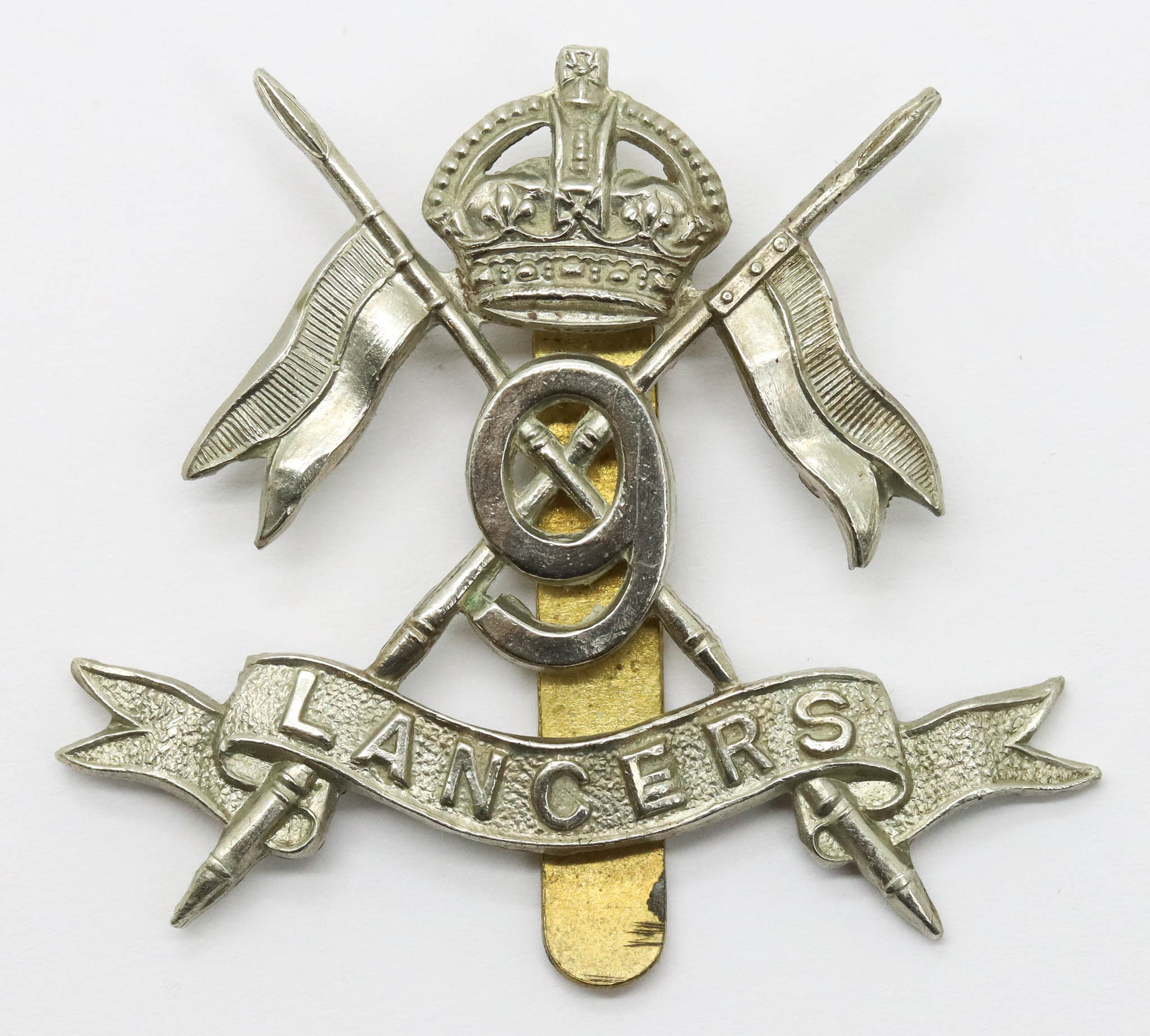 9th Lancers Cap Badge - King's Crown