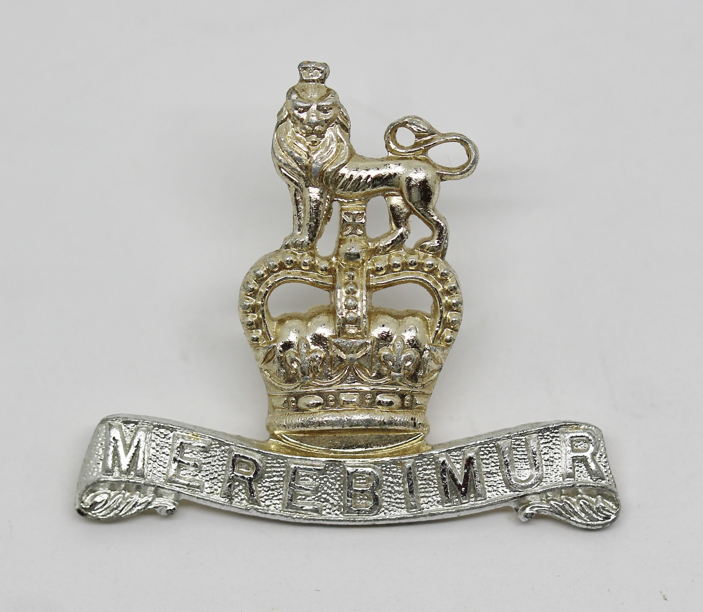 Royal Military College Canada (Truth Duty Valour) Cap Badge - Queen's Crown