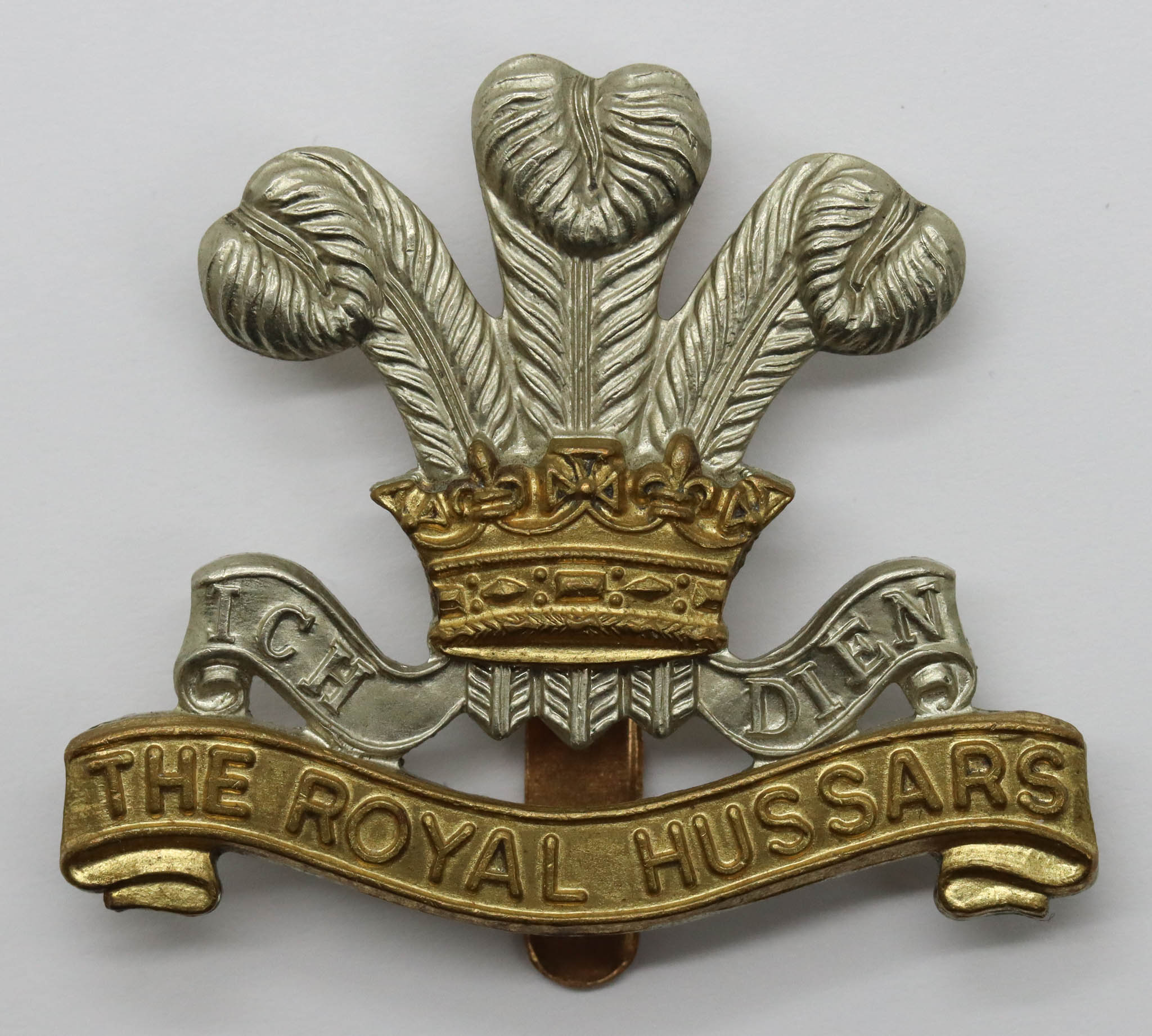 The Royal Hussars Bi-metal Cap Badge