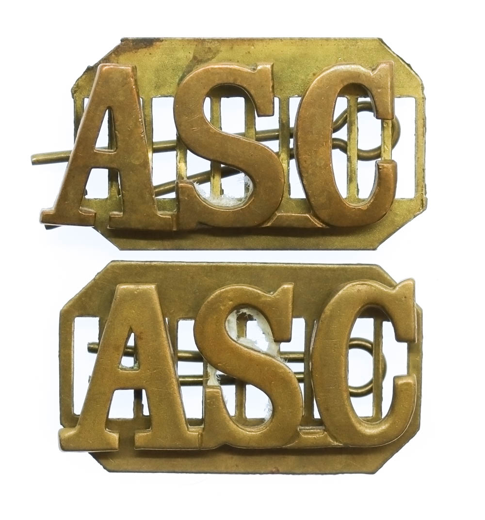 Pair of Army Service Corps (A.S.C.) Shoulder Titles