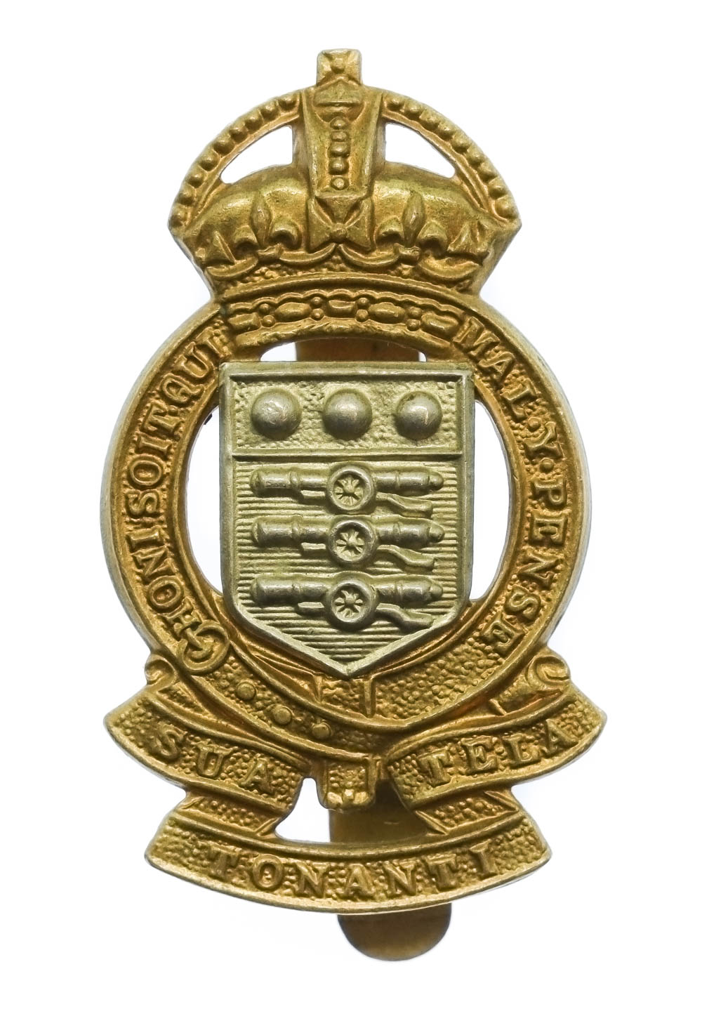 Royal Army Ordnance Corps (R.A.O.C.) Bi-metal Cap Badge - King's Crown