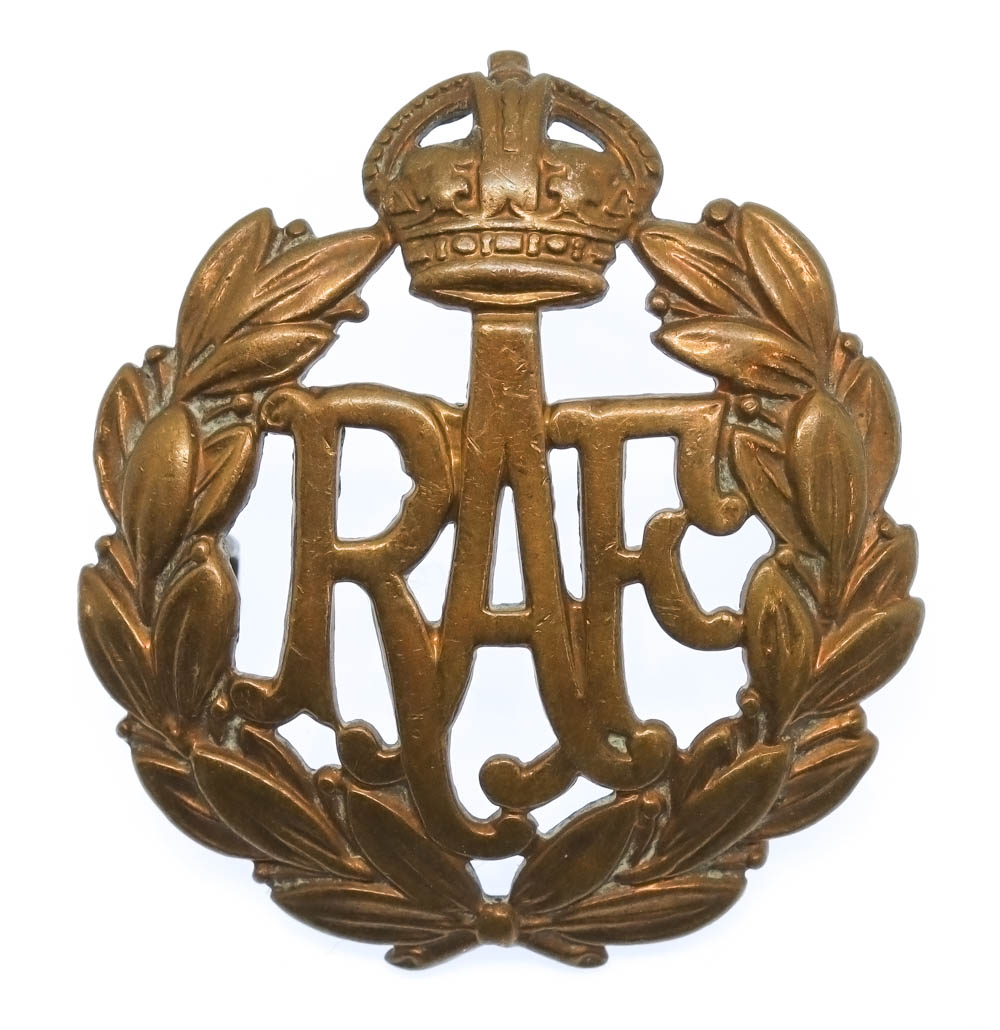 Royal Air Force (R.A.F.) Cap Badge - King's Crown