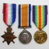 WW1 1914-15 Star Medal Trio - Cpl. F. Beardmore, 21st (6th City Pals) Bn. Manchester Regiment - Wounded