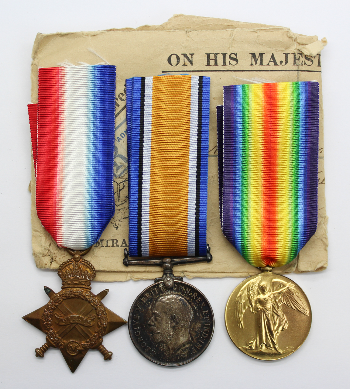 WW1 1914-15 Star Medal Trio - Writer G.E. Colborn, Royal Navy