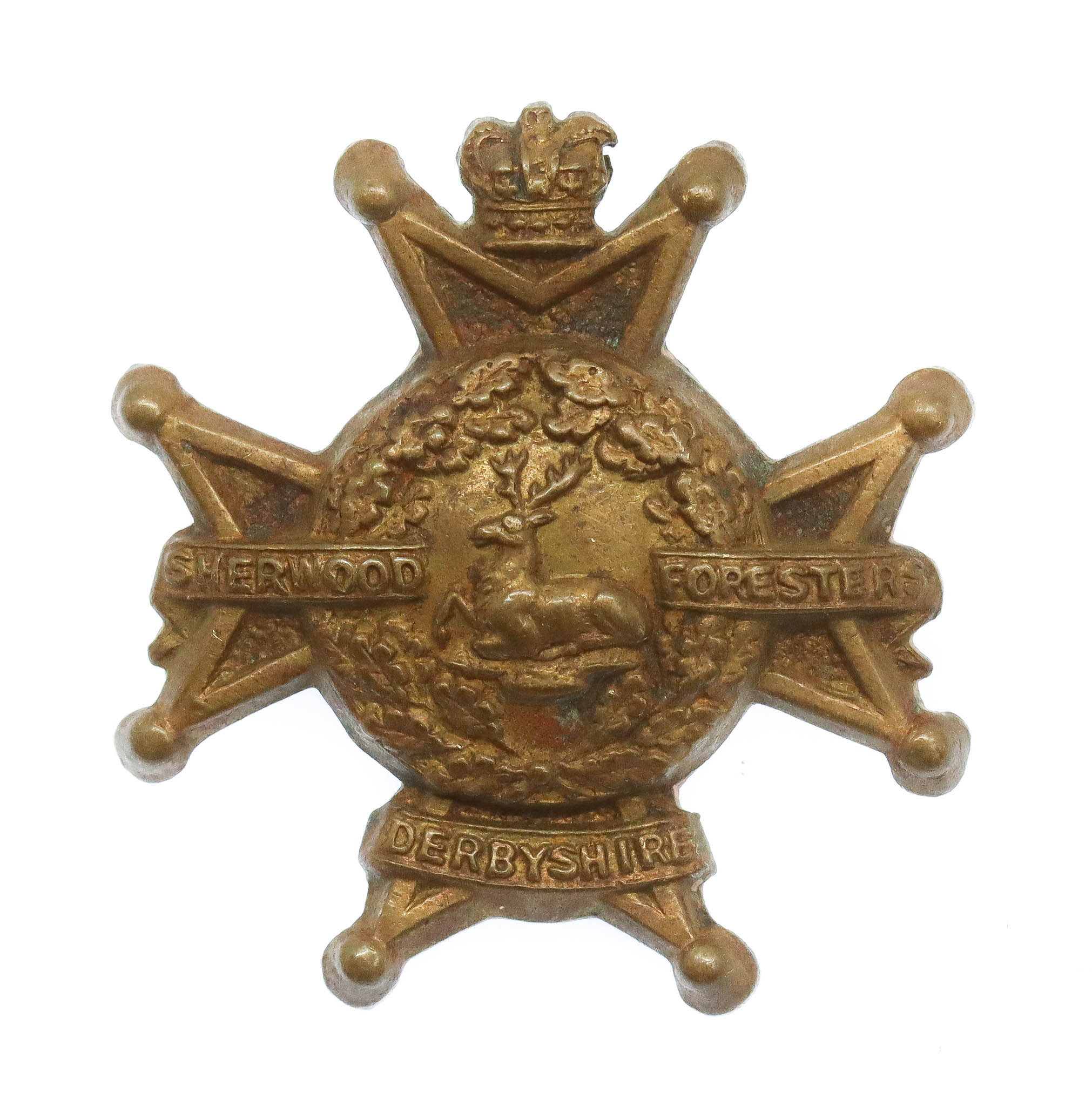 Victorian Derbyshire Regiment (Sherwood Foresters) Collar Badge
