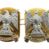 Pair of Royal Scots Dragoon Guards Anodised (Staybrite) Collar Badges
