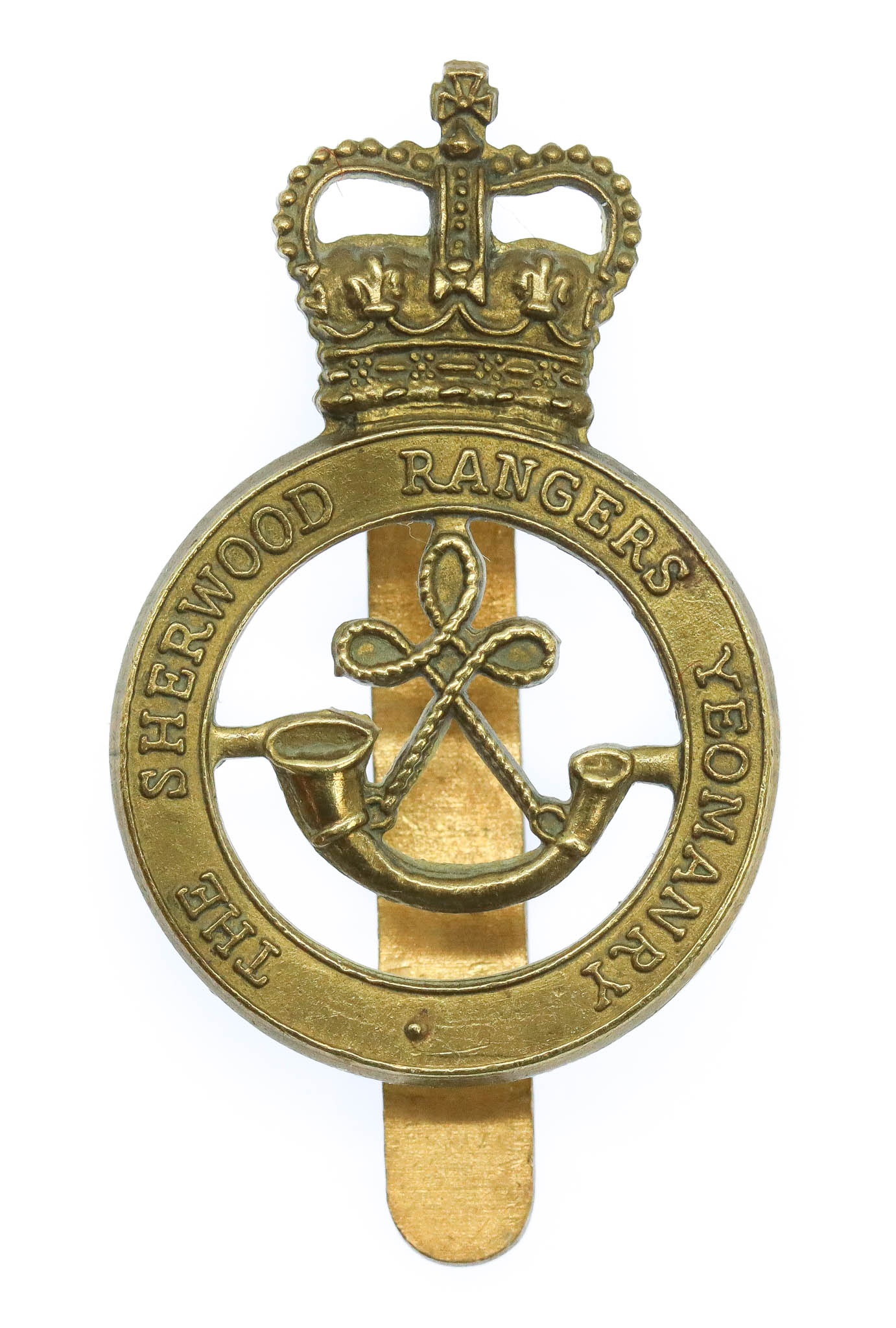 The Sherwood Rangers Yeomanry Cap Badge - Queen's Crown
