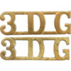 Pair of 3rd Dragoon Guards (3DG) Shoulder Titles