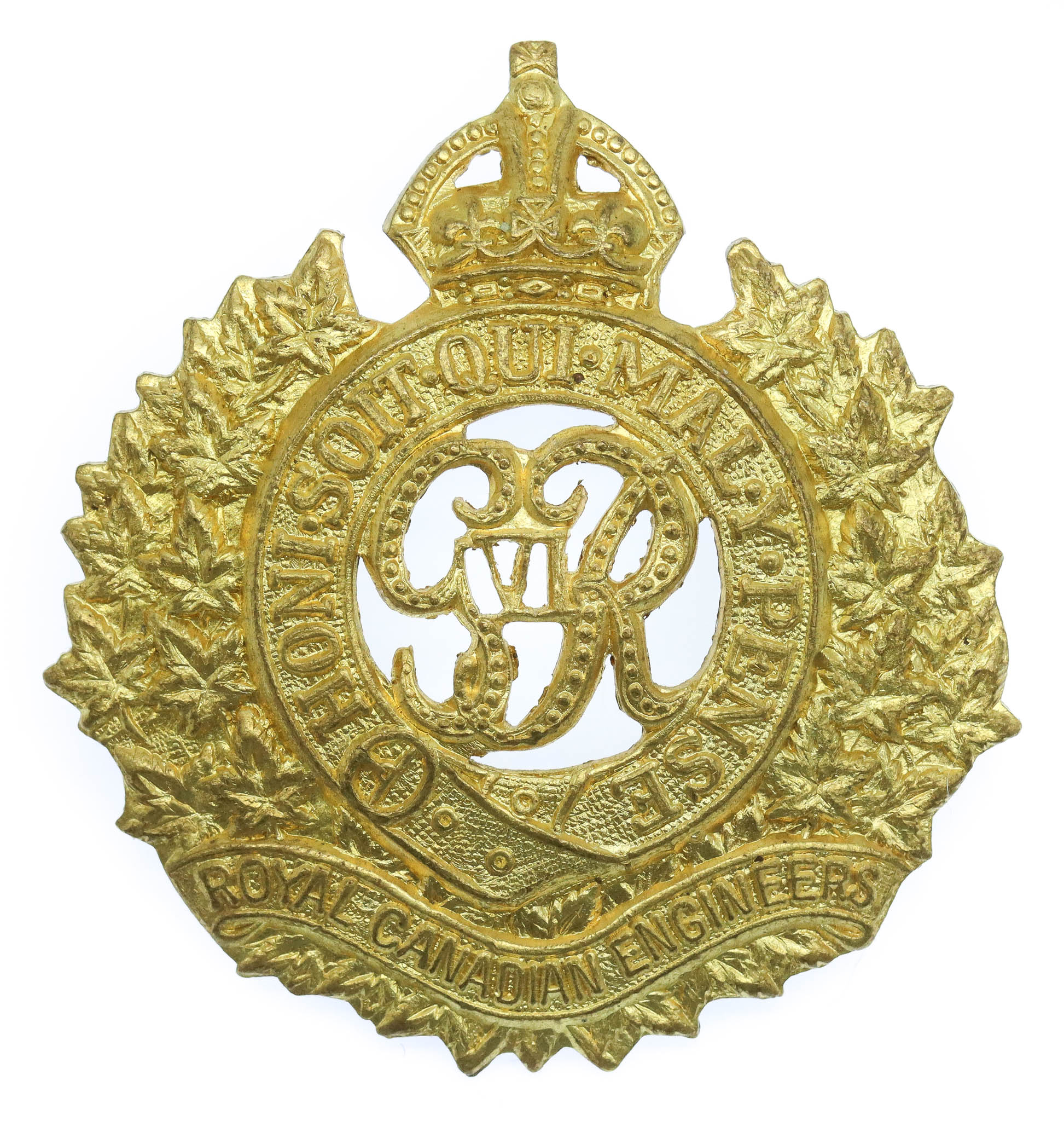 George VI Royal Canadian Engineers Cap Badge