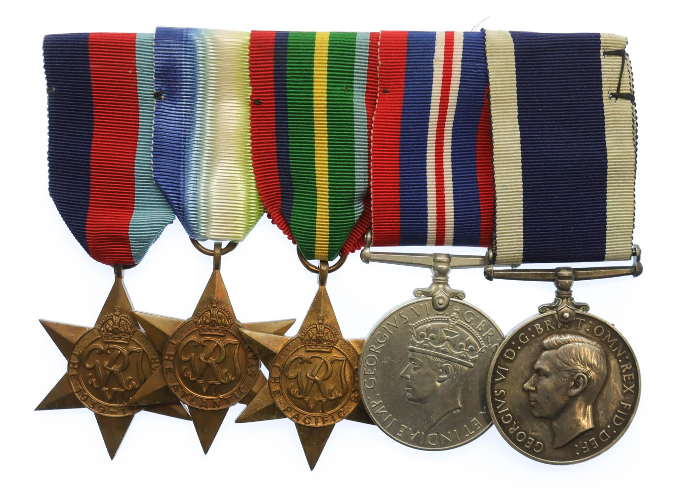 WW2 Royal Naval Long Service & Good Conduct Medal Group of Five - Petty Officer P. Sked, Royal Navy