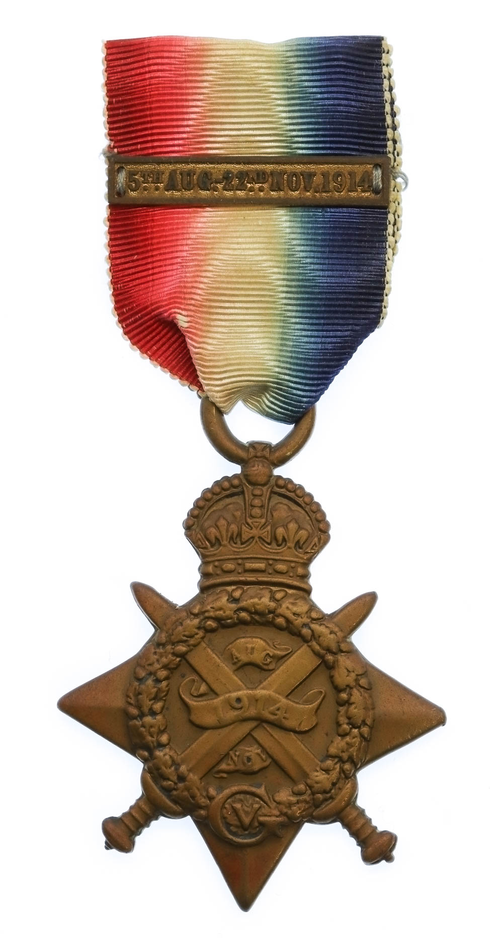 WW1 1914 Mons Star - Pte. H. Lane, 1st Bn. East Kent Regiment