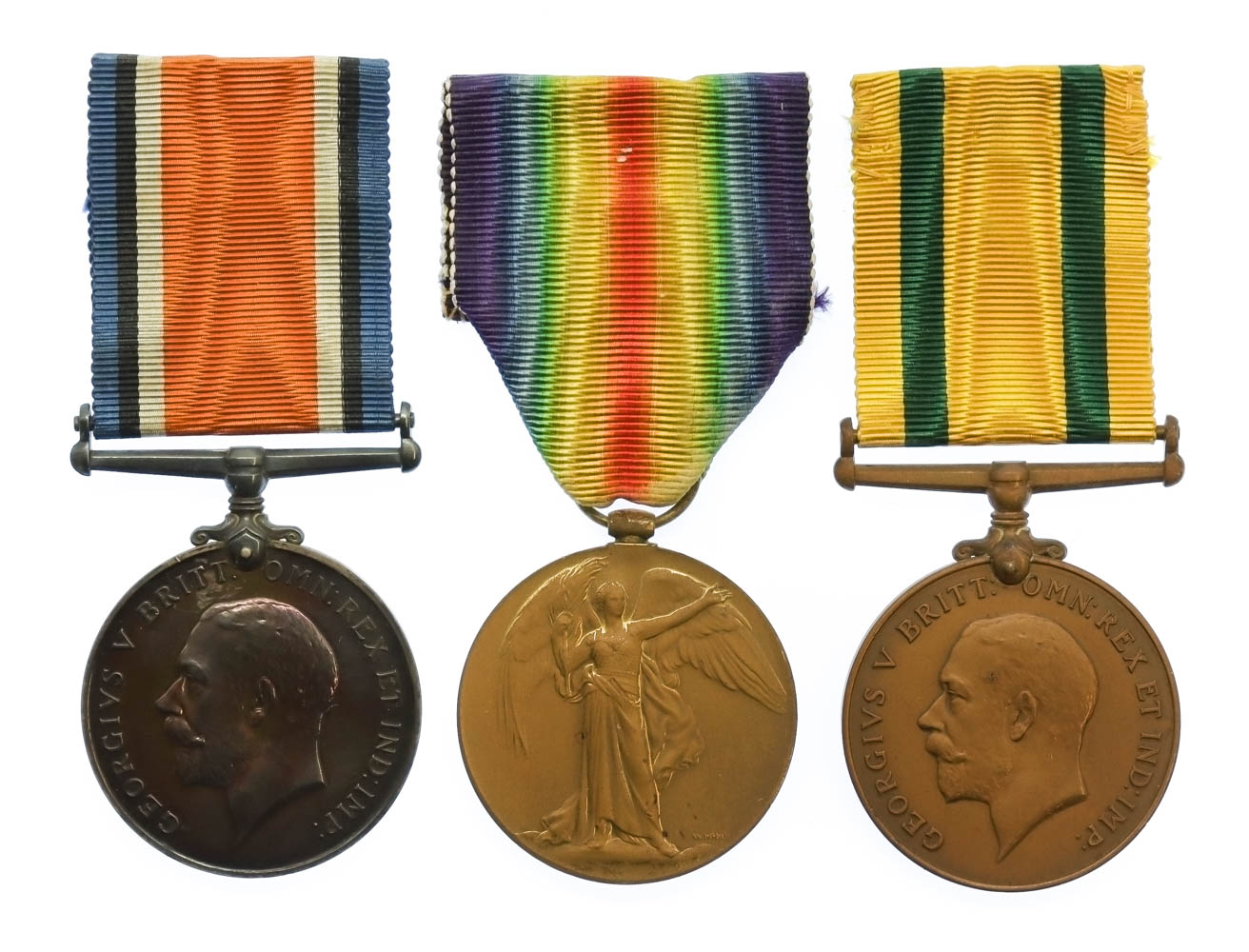 WW1 British War, Victory & Territorial Force War Medal Group of Three - Spr. A.W. Bowyer, Royal Engineers