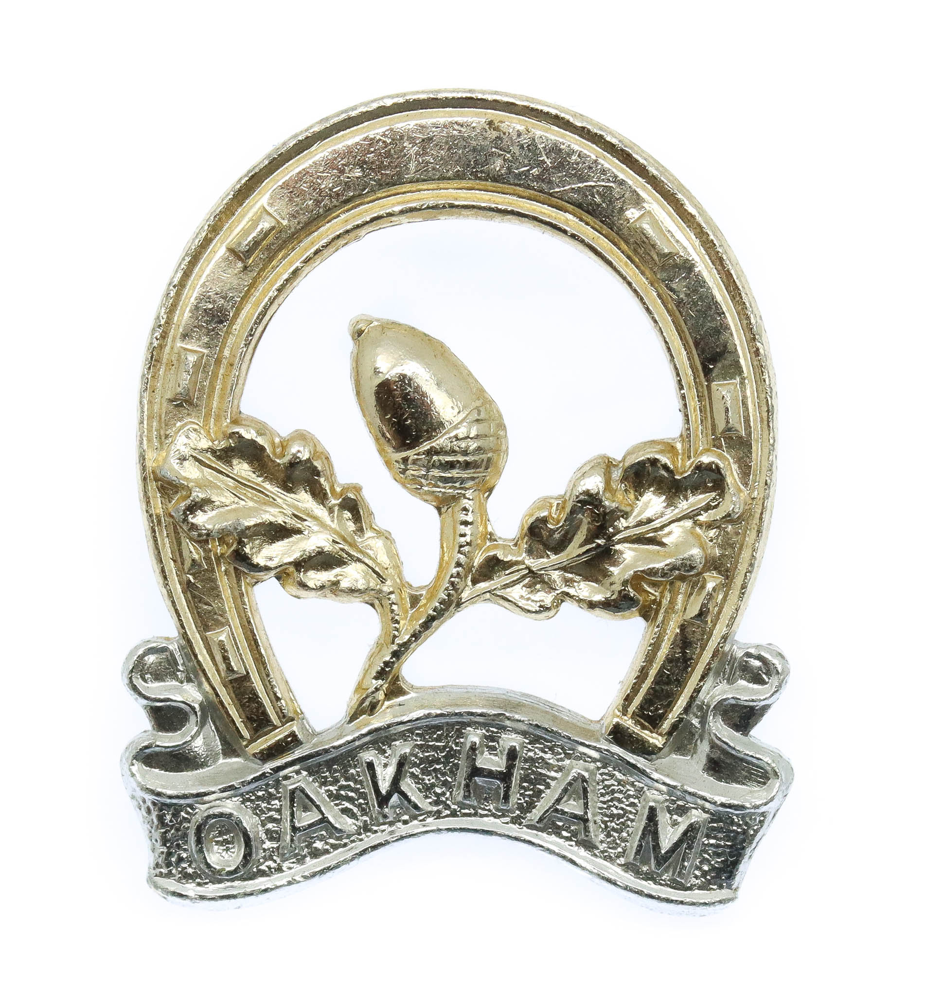 Scarce Oakham School Combined Cadet Force Anodised (Staybrite) Cap Badge