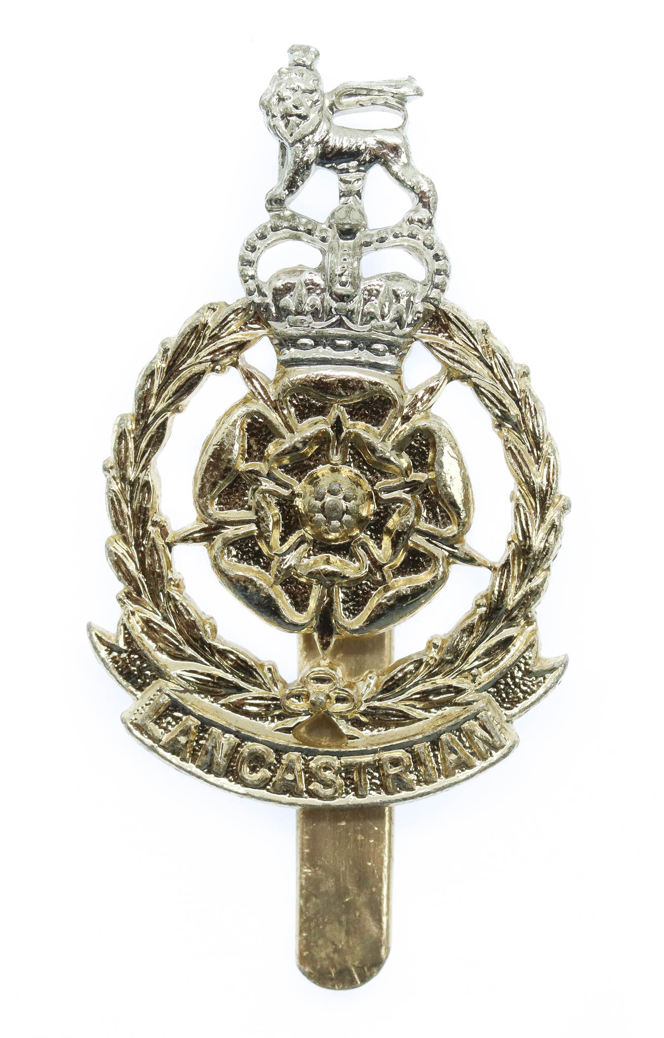 Lancastrian Brigade Anodised (Staybrite) Cap Badge