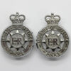 Pair of Ministry of Defence Police Collar Badges - Queen's Crown