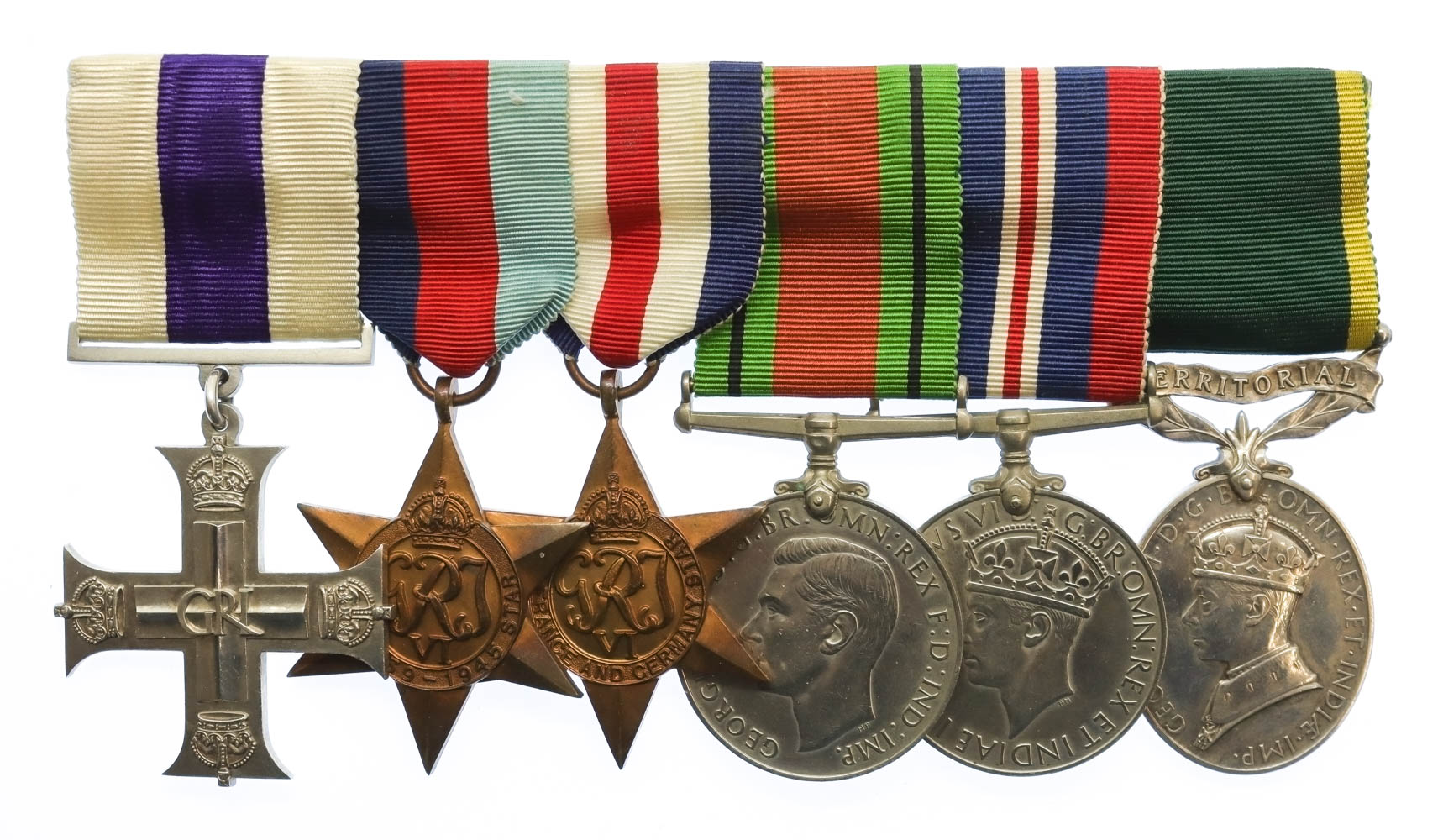 WW2 Battle of Normandy 'Operation Charnwood' Immediate Military Cross Medal Group of Six - Captain J.E. Laycock, Royal Artillery