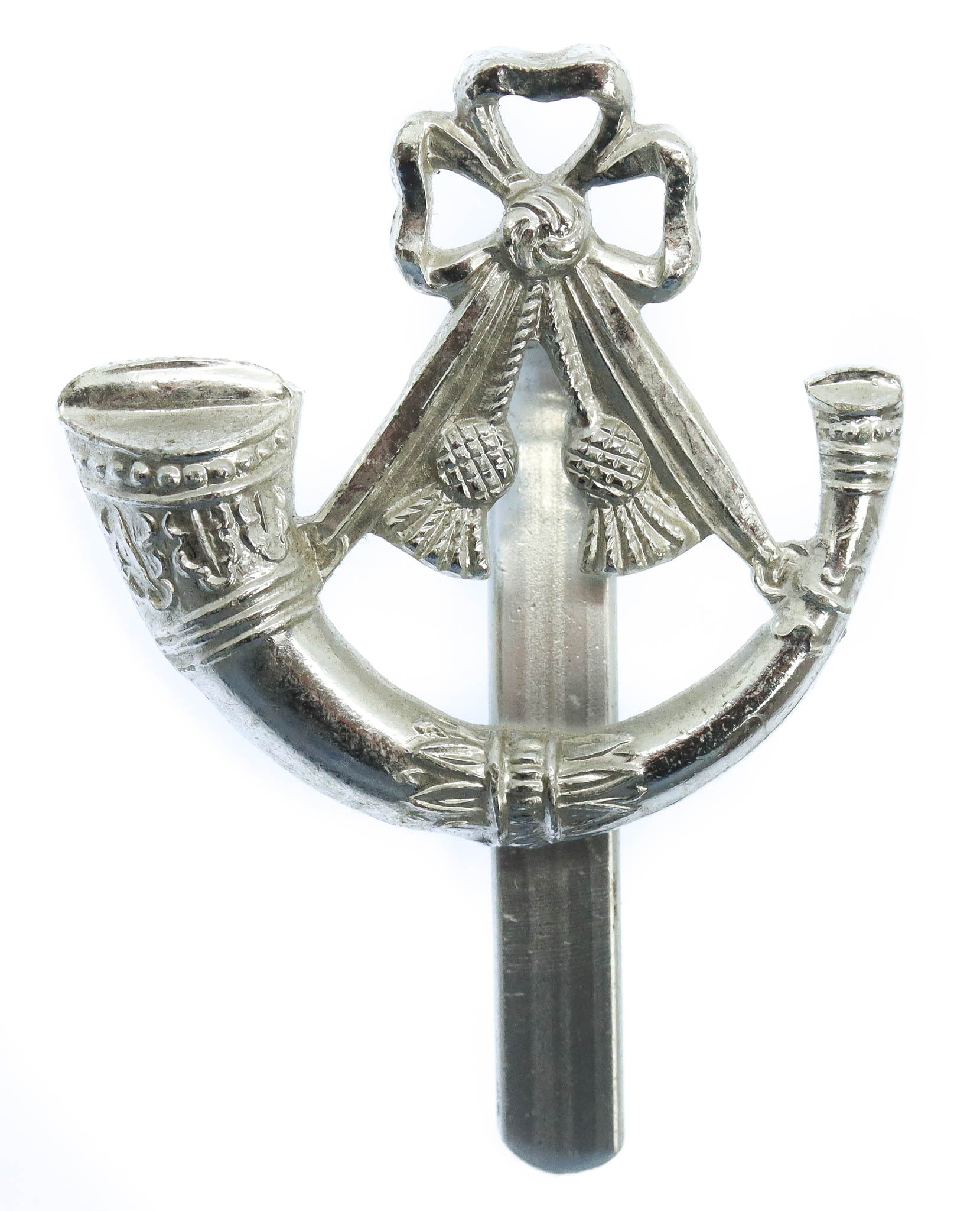 Light Infantry Anodised (Staybrite) Cap Badge
