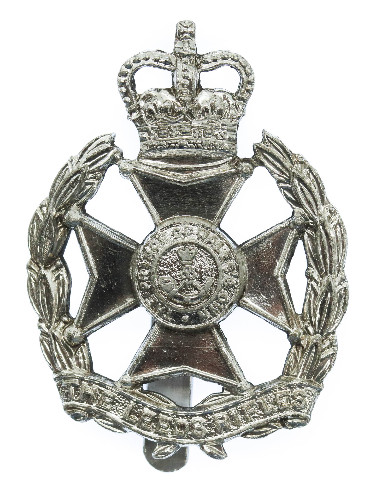Leeds Rifles Anodised (Staybrite) Cap Badge