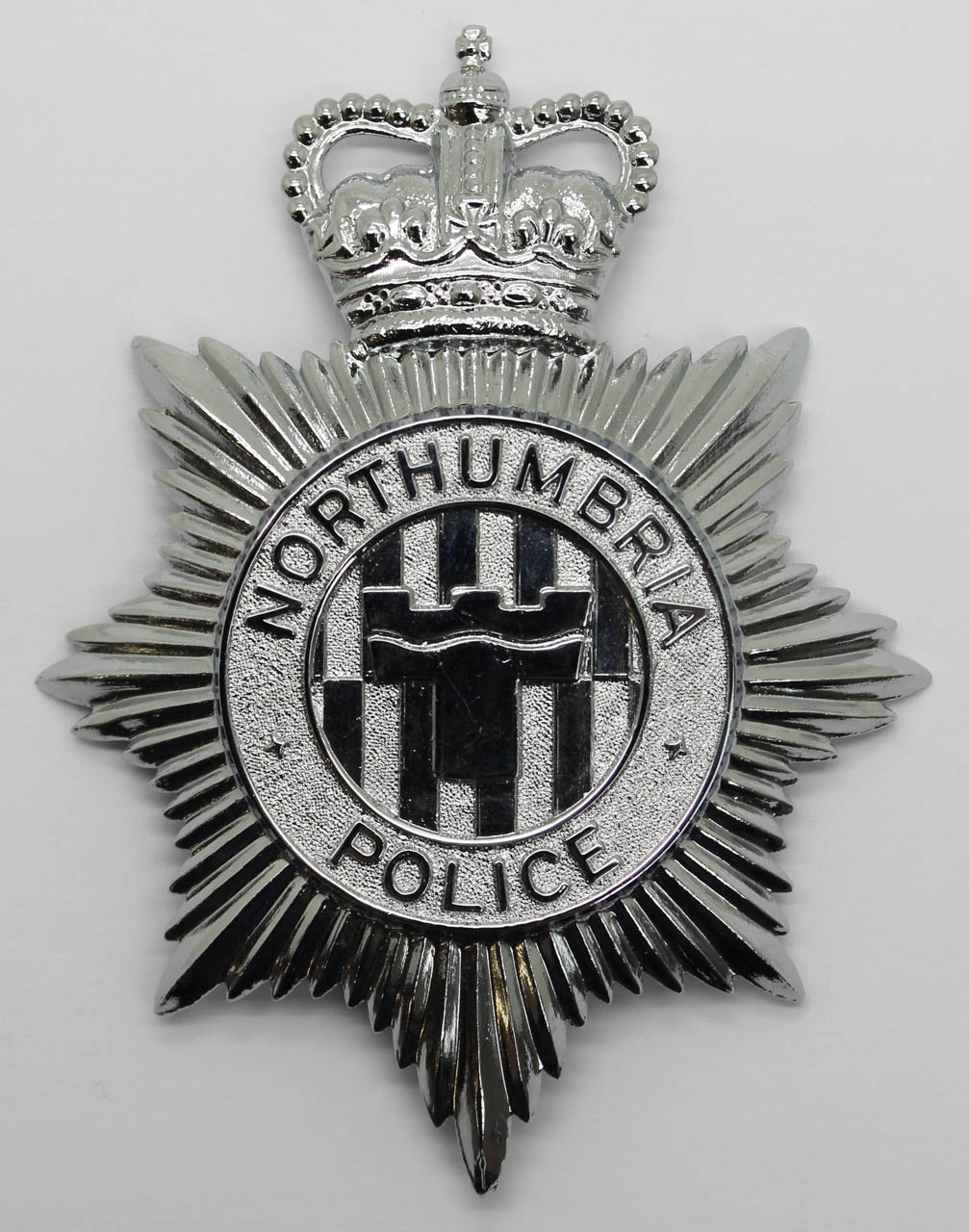 Northumbria Police Helmet Plate - Queen's Crown
