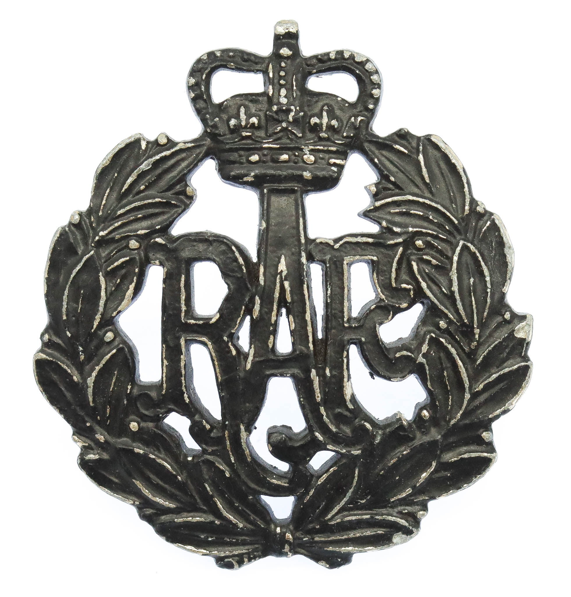 Royal Air Force (R.A.F.) Blackened Anodised (Staybrite) Cap Badge