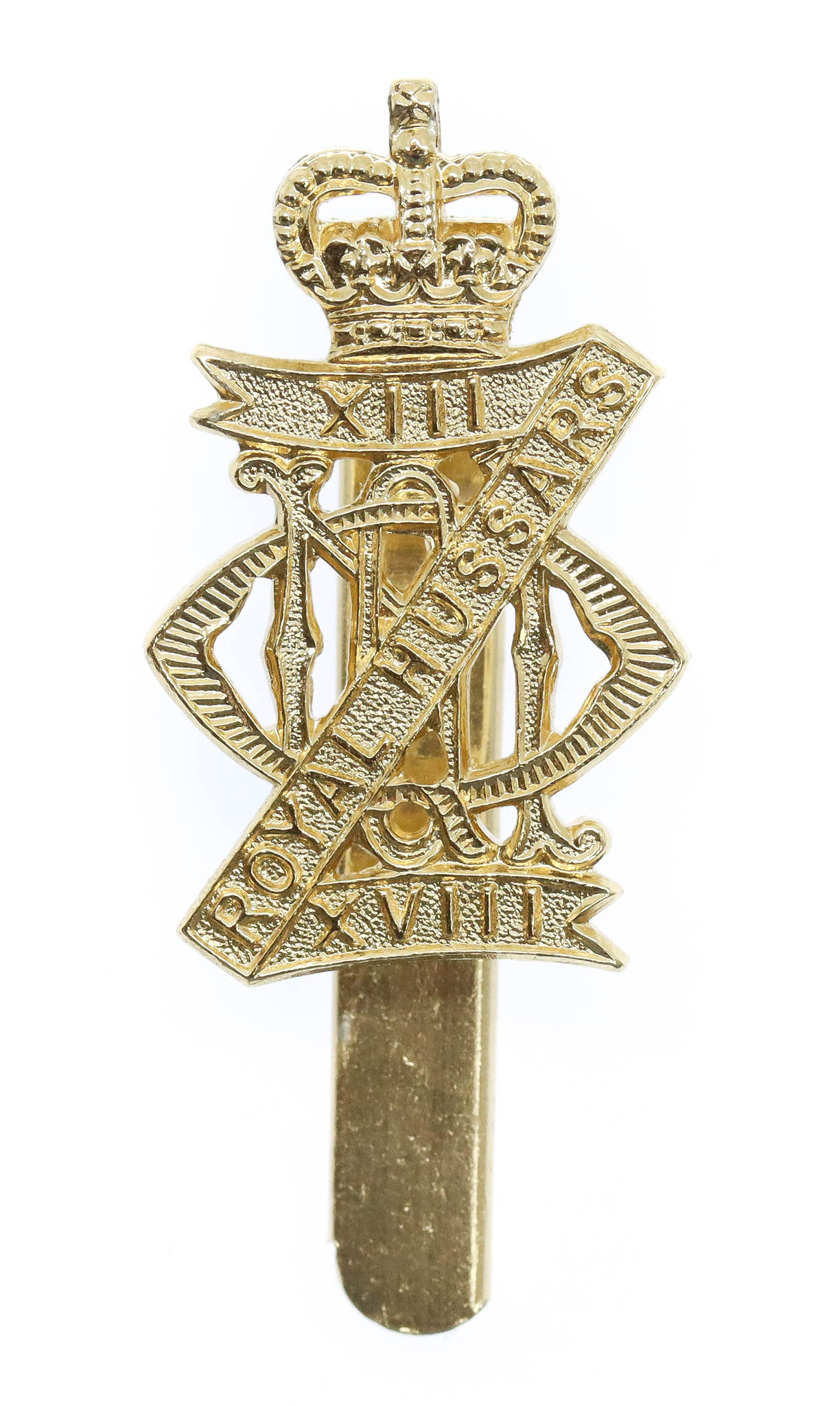 13th/18th Royal Hussars Anodised (Staybrite) Cap Badge