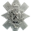 Black Watch (Royal Highlanders) Anodised (Staybrite) Cap Badge - Queen's crown