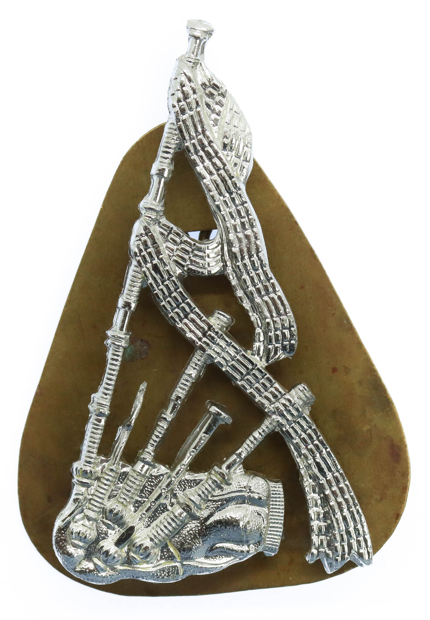 British Army Piper's Anodised (Staybrite) Arm Badge