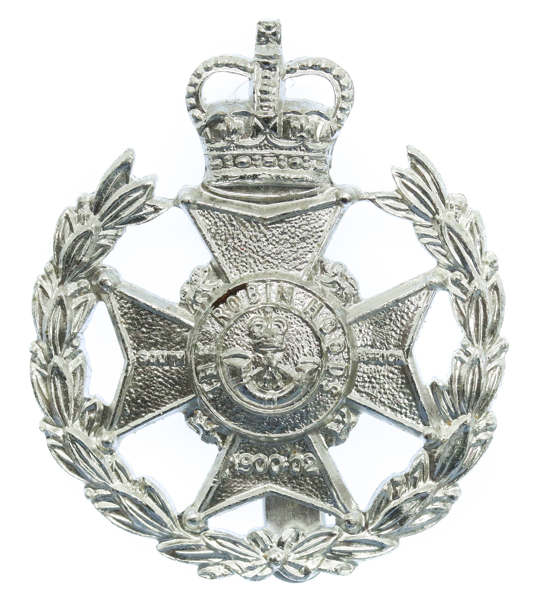 The Robin Hood Bn. Sherwood Foresters Anodised (Staybrite) Cap Badge