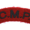 Corps of Military Police (C.M.P.) Cloth Shoulder Title