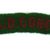Army Dental Corps (A.D.CORPS) Cloth Shoulder Title