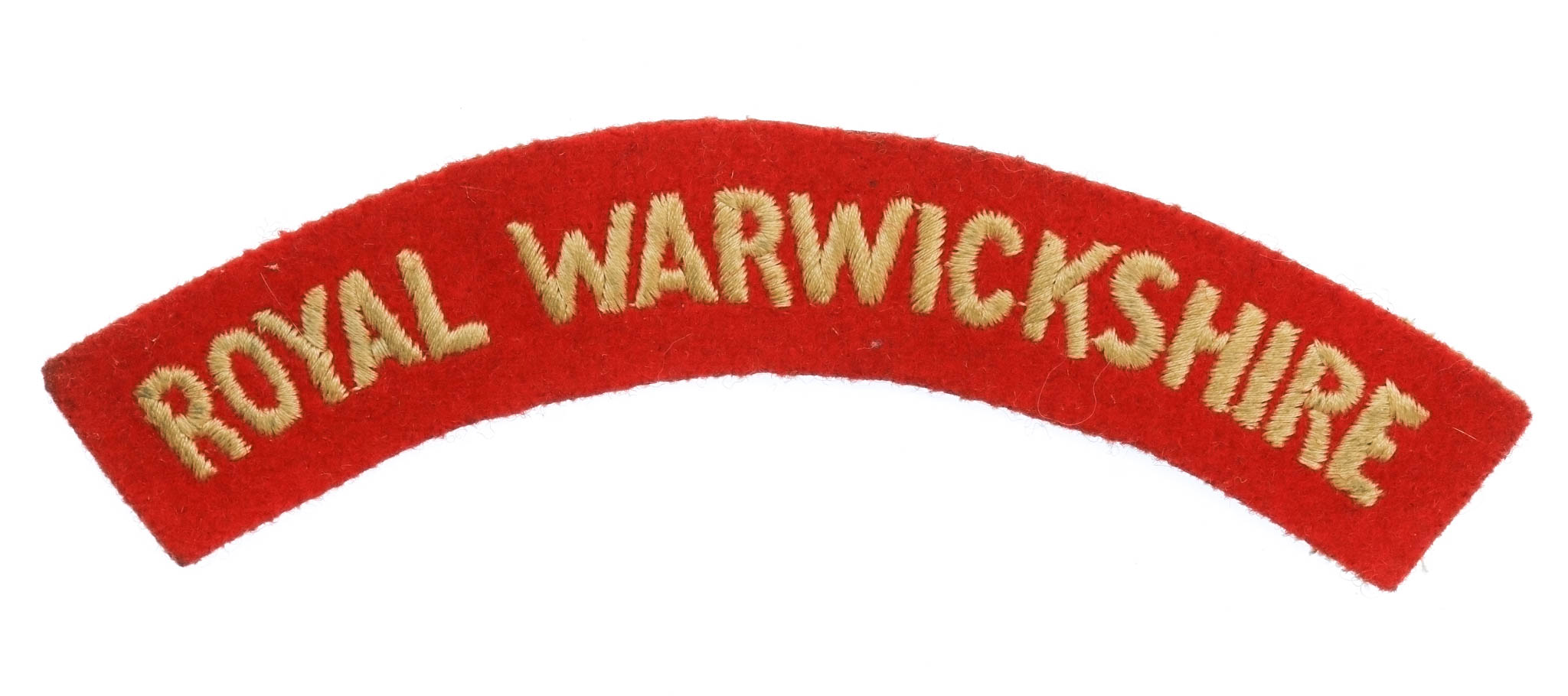 Royal Warwickshire Regiment (ROYAL WARWICKSHIRE) Cloth Shoulder Title