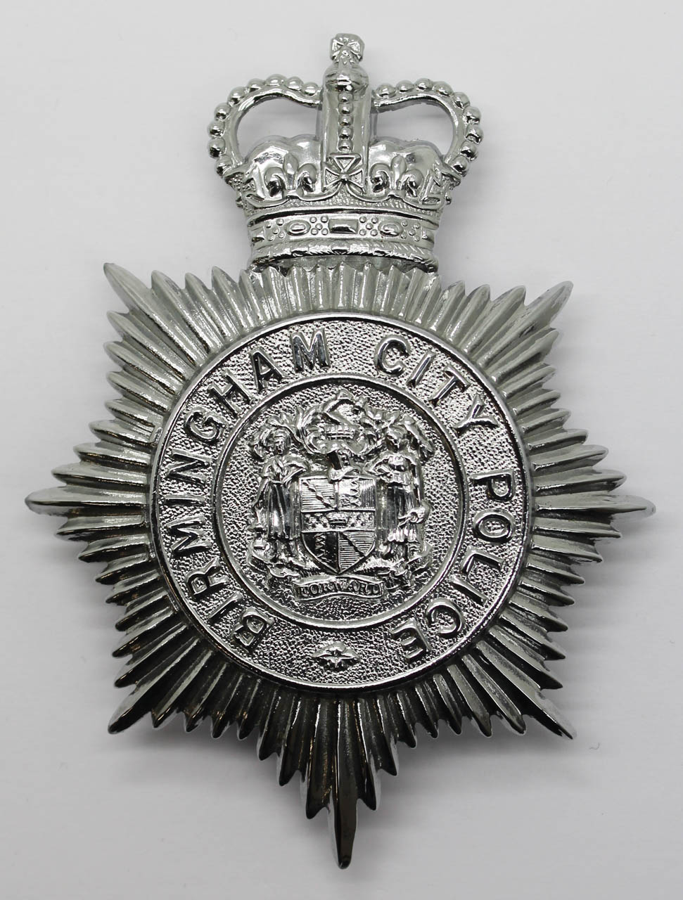 Birmingham City Police Helmet Plate - Queen's Crown
